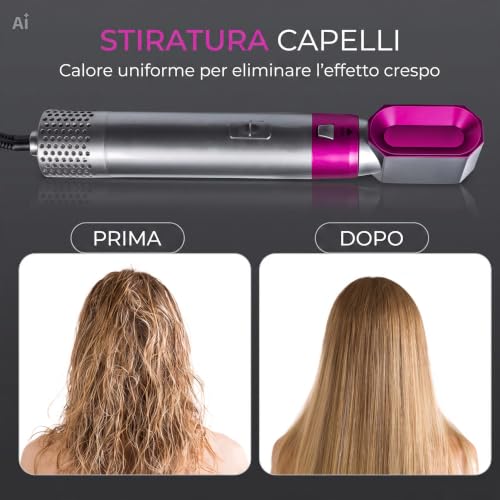 Modelador e Secador de Cabelo 5 em 1